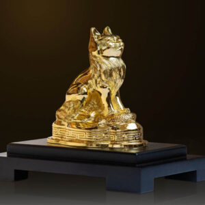 Tượng mèo mạ vàng 24K - TM03