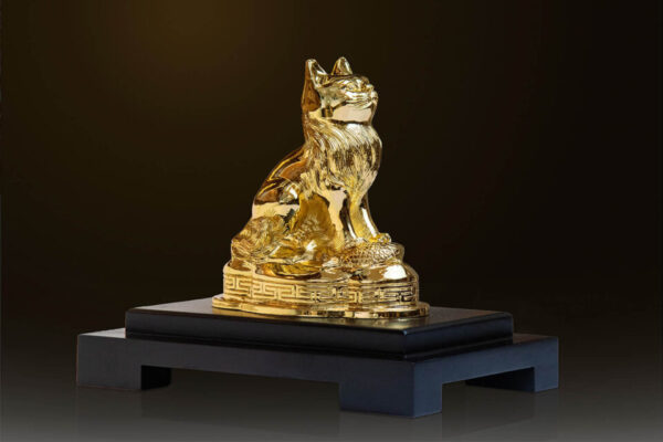 Tượng mèo mạ vàng 24K - TM03