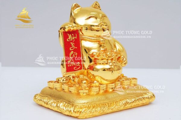 Tượng mèo thần tài (Maneki Neko) mạ vàng - TM02 - Ảnh 5