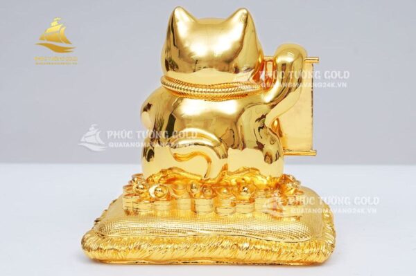 Tượng mèo thần tài (Maneki Neko) mạ vàng - TM02 - Ảnh 3