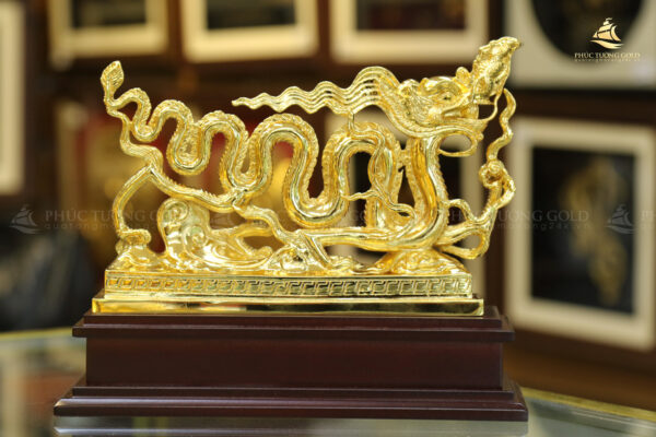 Tượng rồng thời Lý mạ vàng 24k - TR01 - Ảnh 2