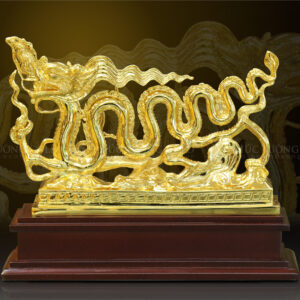 Tượng rồng thời Lý mạ vàng 24k - TR01