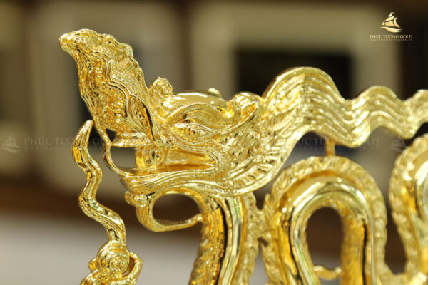 Tượng rồng thời Lý mạ vàng 24k - TR01 - Ảnh 5