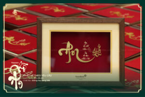 Đơn hàng Tranh chữ An mạ vàng 24k cho VietinBank 7