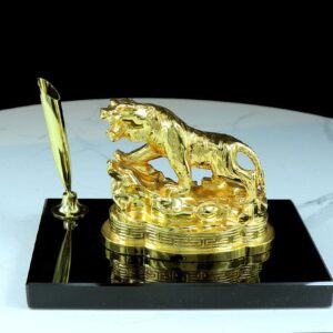 Giá cắm bút tượng hổ mạ vàng 24K - CB01