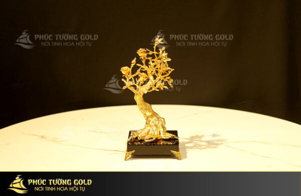 Cây hoa Hồng bonsai mạ vàng 24k