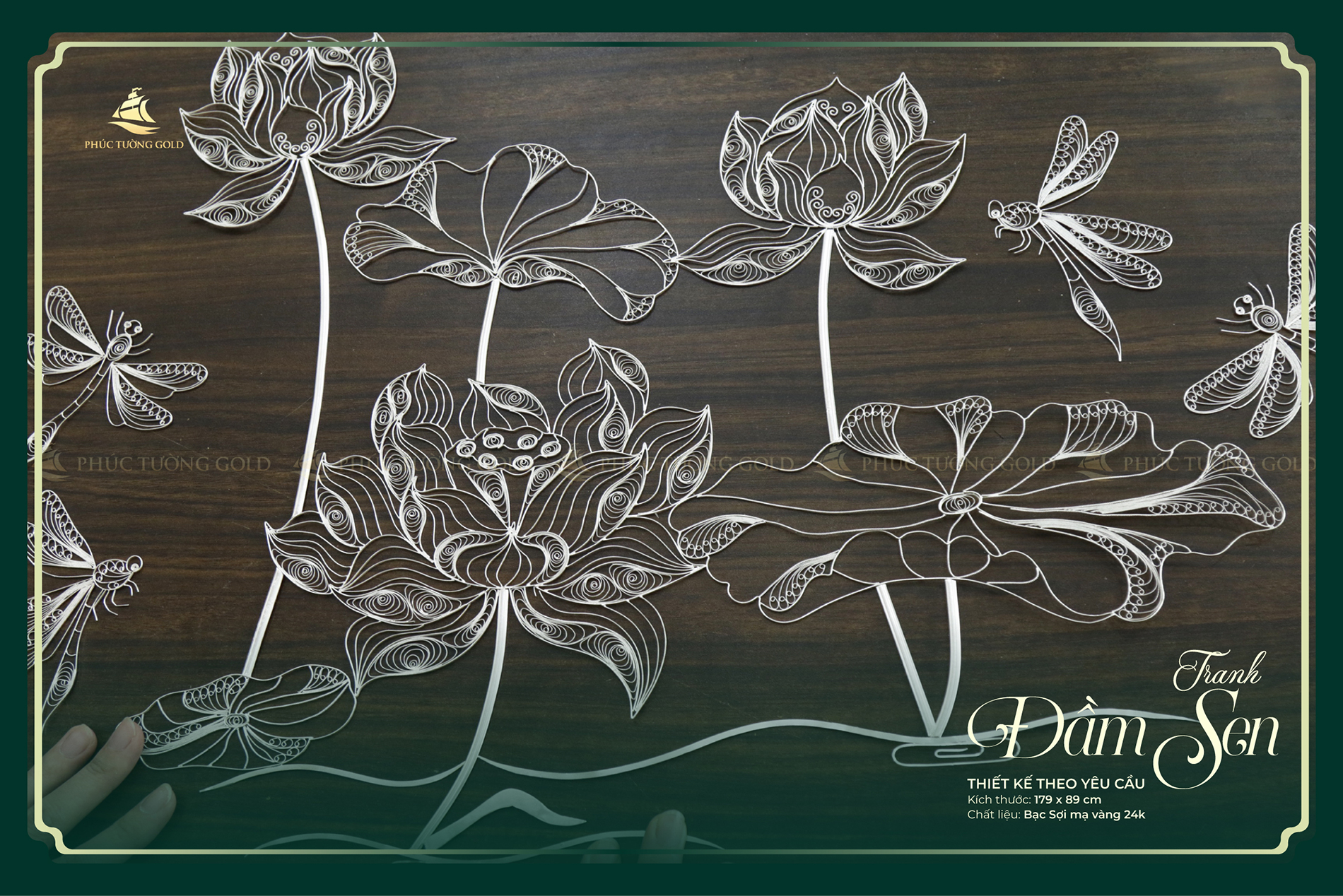 kiet-tac-tranh-dam-sen-bac-ma-vang-24k-179x89cm-15 Kiệt tác tranh đầm sen bạc mạ vàng 24k (179x89cm) 15
