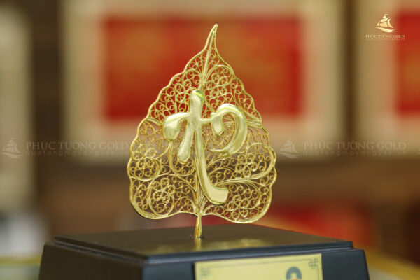 Lá bồ đề chữ An mạ vàng 24K - BD02 - Ảnh 6