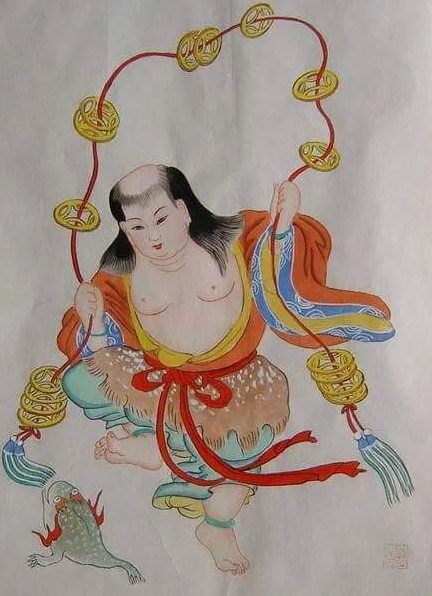 Lưu Hải Thiềm (Lưu Hải) được tạo hình trẻ trung, gương mặt thể hiện sự phúc hậu mang lại nhiều tài lộc , may mắn cho mọi người- phuctuonggold-com