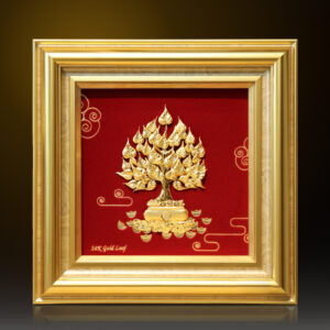 Tranh cây bồ đề vàng lá 24k – BD03