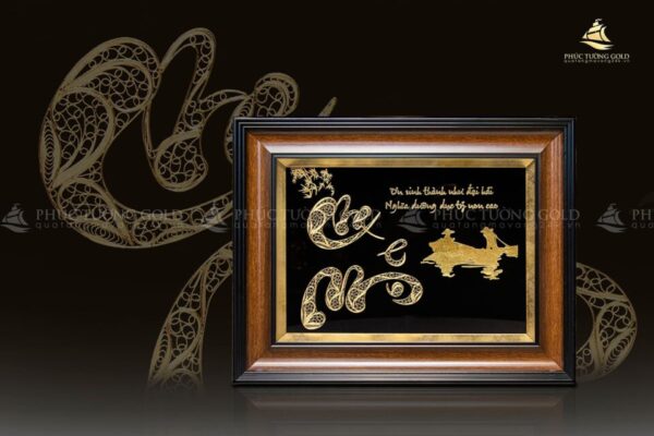 Tranh chữ "Cha Mẹ" mạ vàng 24K - CM01 - Ảnh 3