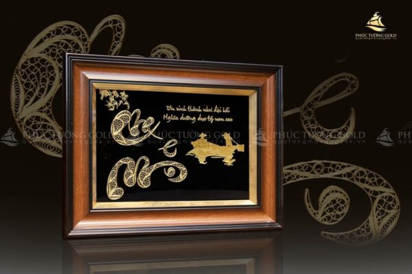 Tranh chữ "Cha Mẹ" mạ vàng 24K - CM01 - Ảnh 4