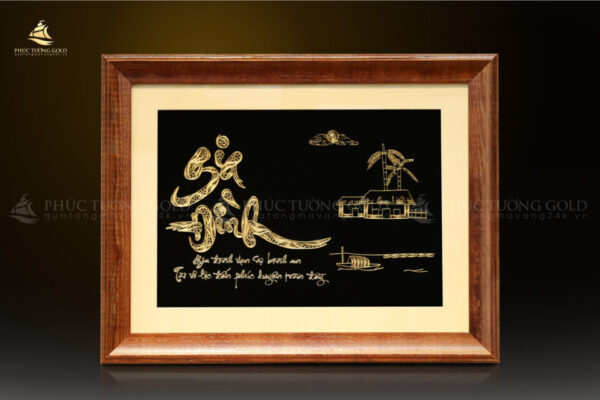 Tranh chữ Gia Đình mạ vàng 24k - GD01 - Ảnh 3