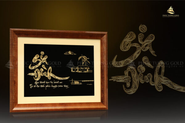 Tranh chữ Gia Đình mạ vàng 24k - GD01 - Ảnh 4
