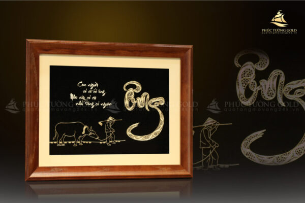 Tranh chữ Ông mạ vàng 24k - CO01 - Ảnh 4