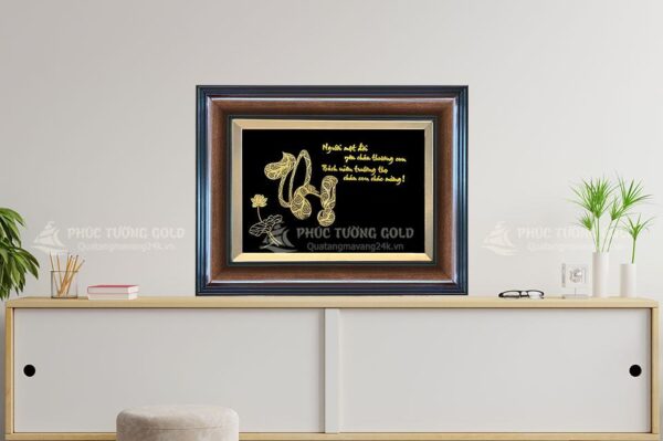 Tranh chữ Thọ mạ vàng 24k - CT03 - Ảnh 5