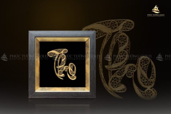 Tranh chữ Thọ mạ vàng 24k - CT05 - Ảnh 3