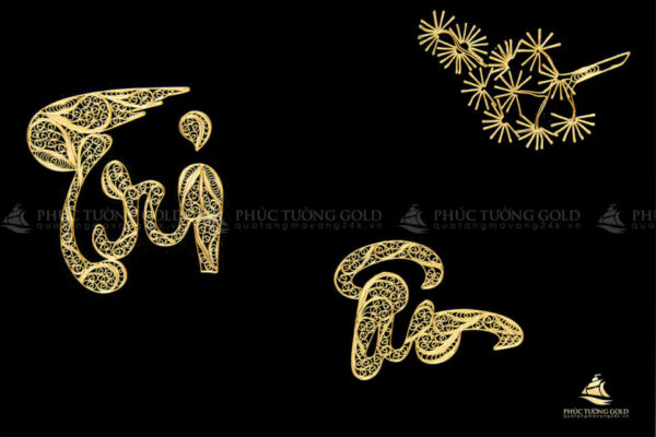 Tranh Tri Ân thư pháp mạ vàng cao cấp – TA02 - Ảnh 6