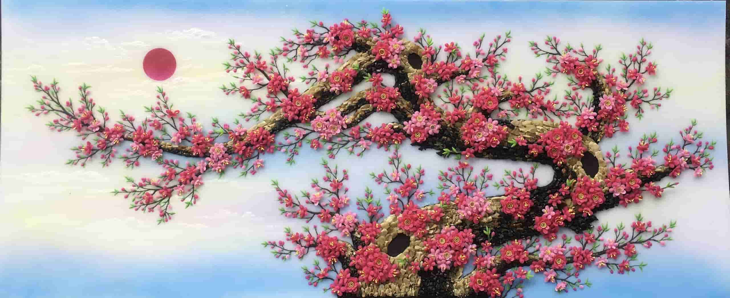 tranh-hoa-dao Tranh hoa đào