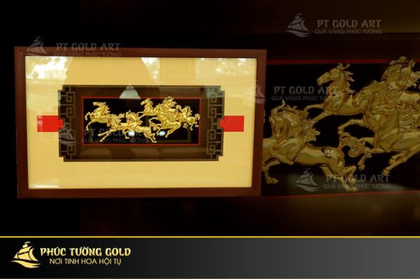 Tranh ngựa mã đáo dát vàng 24K - MD03 - Ảnh 4