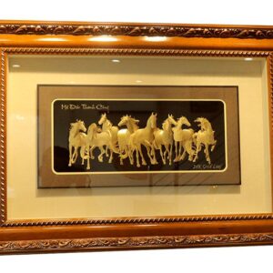 Tranh ngựa mã đáo dát vàng 24K - MD06