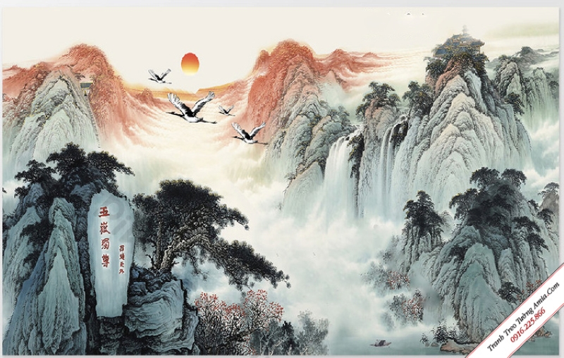 tranh-thuy-mac Tranh núi đồi phong thủy