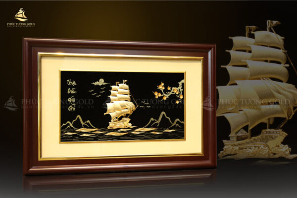 Tranh thuyền buồm vàng lá 24K - TB07 - Ảnh 5