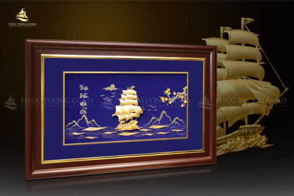 Tranh thuyền buồm vàng lá 24K - TB07 - Ảnh 3