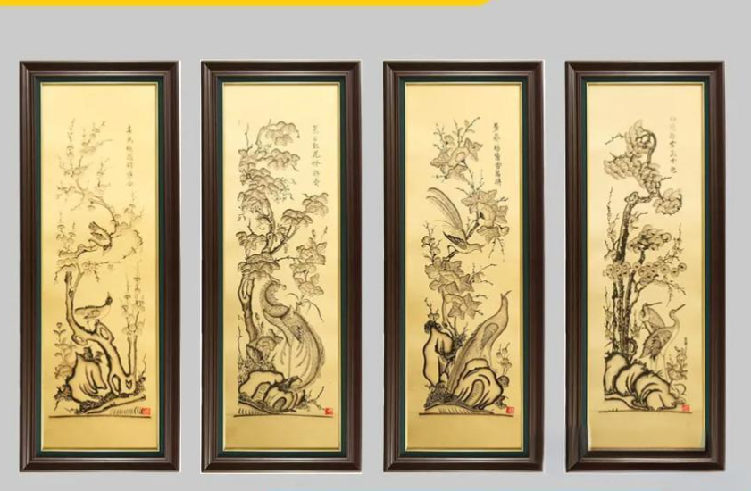 Tranh tùng cúc trúc mai mang đến tài lộc cho chủ nhân - phuctuonggold-com