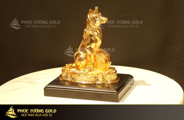Tượng Chó mạ vàng 24K - TC03 - Ảnh 3