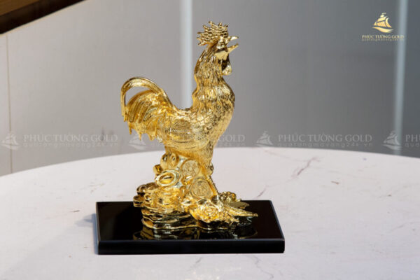 Tượng gà trống mạ vàng 24K - TG03 - Ảnh 5