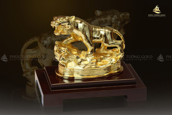 Tượng hổ mạ vàng 24K - TH04 - Ảnh 3