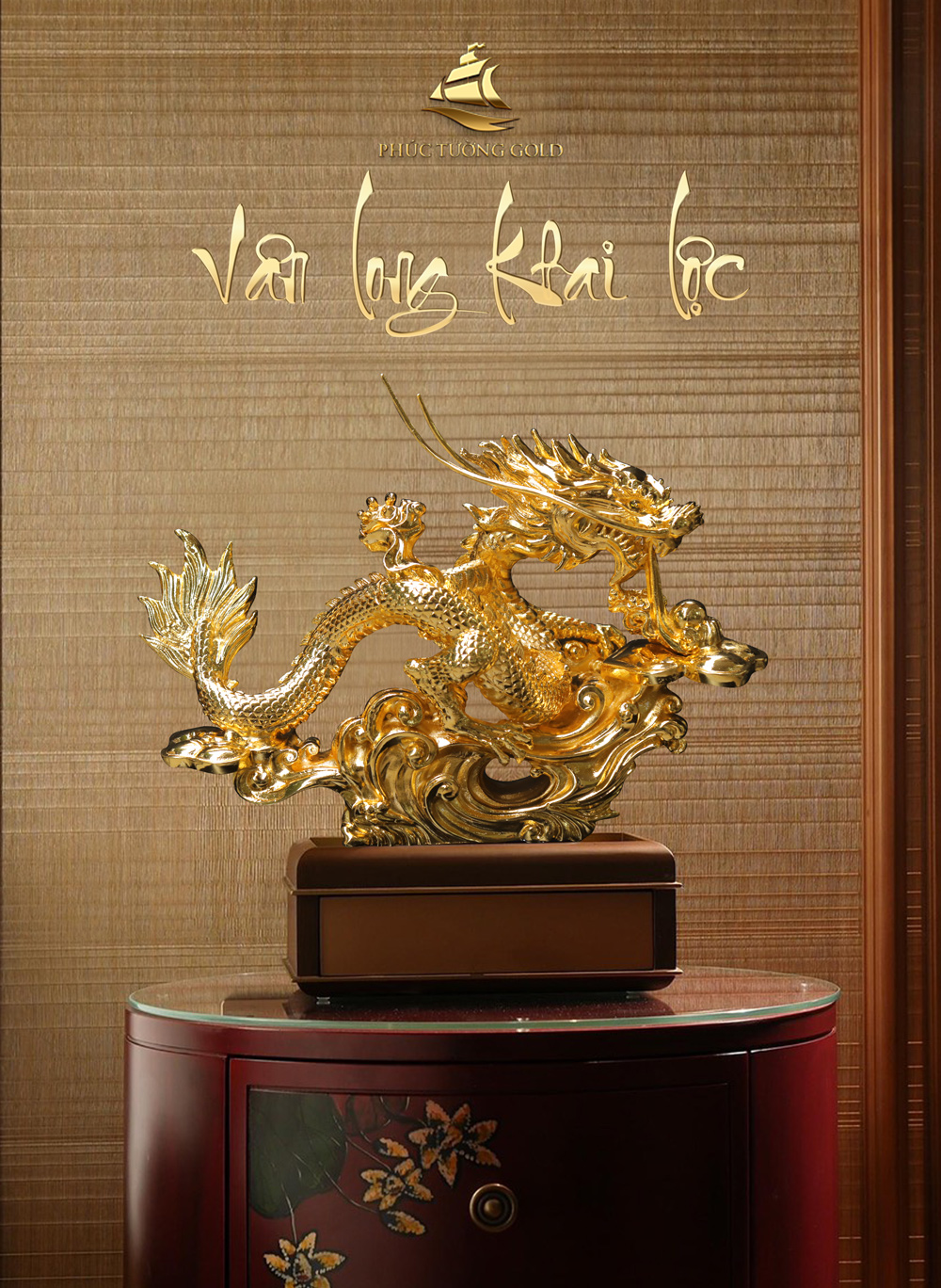 tuong-rong-van-long-khai-loc-ma-vang-24k-tr04-7-1 Rồng là biểu tượng đại diện cho người dẫn đầu, người tiên phong. Tượng rồng Vân Long Khai Lộc mạ vàng 24k - TR04