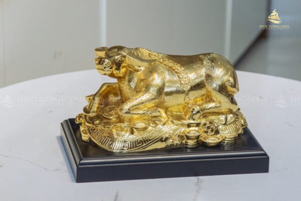 Tượng Trâu mạ vàng 24K - TT04 - Ảnh 3